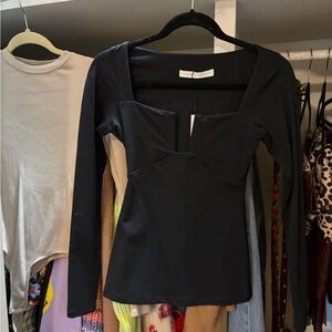 Susana Monaco black wired top, NWT, XS